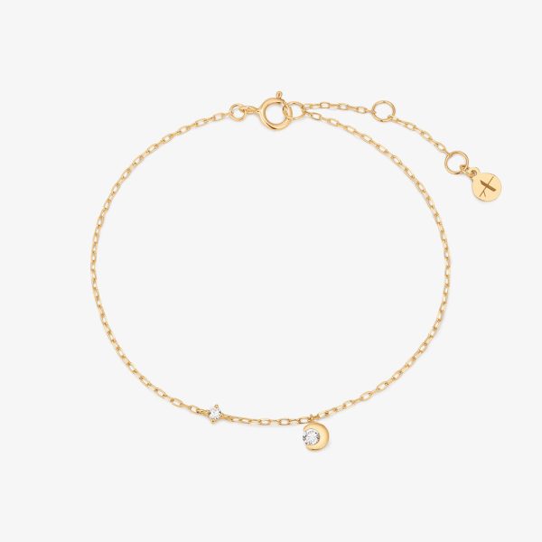 ROSALIND | Half Moon Bezel Lab Grown Diamond Bracelet