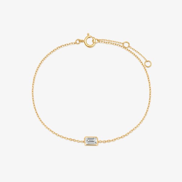 Bezel-Set Baguette Lab Grown Diamond Bracelet