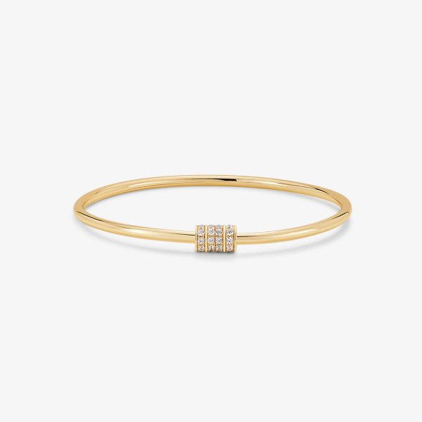 Pavé-Accented Lab Grown Diamond Bangle