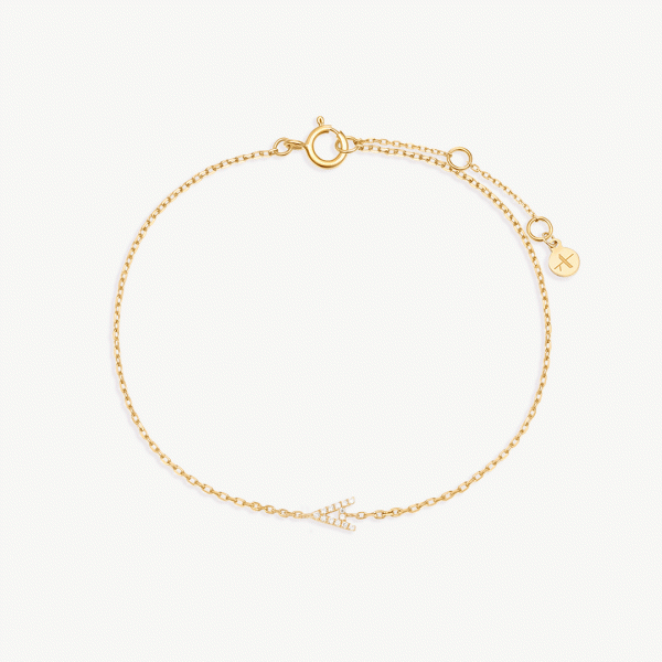 Letter Pavé Diamond Bracelet