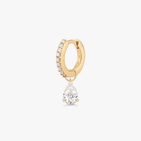 Radiant Diamond Huggie & Charm Set