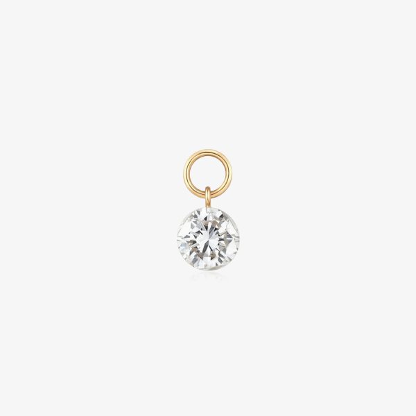 Round Lab Grown Diamond Earring Charm