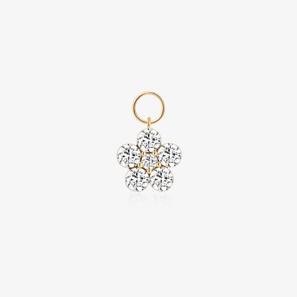 Floral Lab-Grown Diamond Earring Charm