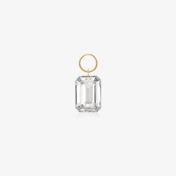 Emerald-Cut Lab-Grown Diamond Earring Charm