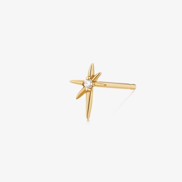 STAR | Single Diamond Starburst Stud