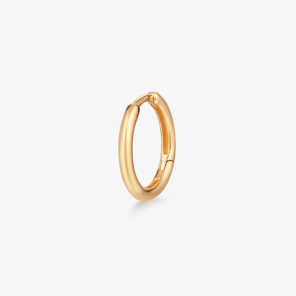ANNA | Yellow Gold Single Huggie Hoop Earring