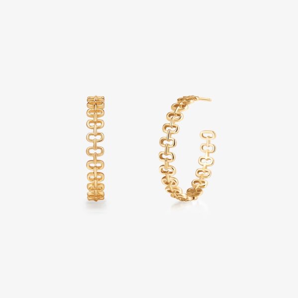 ELEANOR | Slender Paper Clip C-Hoop Earrings