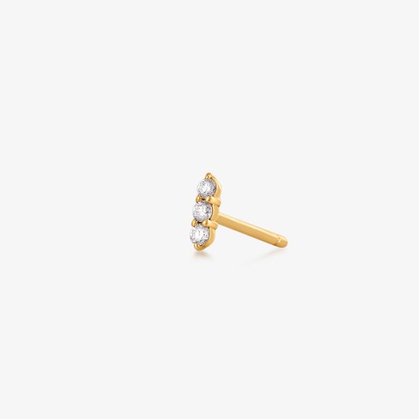 AGNES | Triple Diamond Single Stud