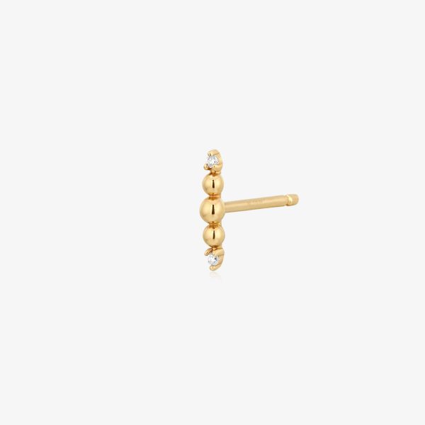 ASH | Lab Grown Diamond Beaded Climber Stud Earring