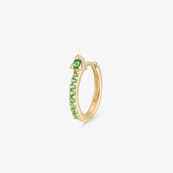 EZME | Tsavorite Huggie Hoop