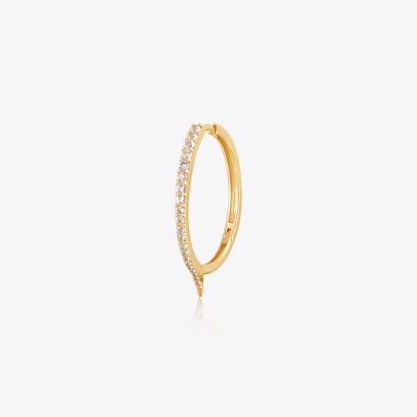LACEY | White Sapphire Huggie Hoop