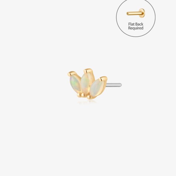 BLOOM | Triple Opal Threadless Flatback Earring