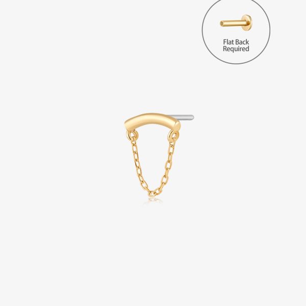 BOWERY | Draped Chain Threadless Flatback Earring