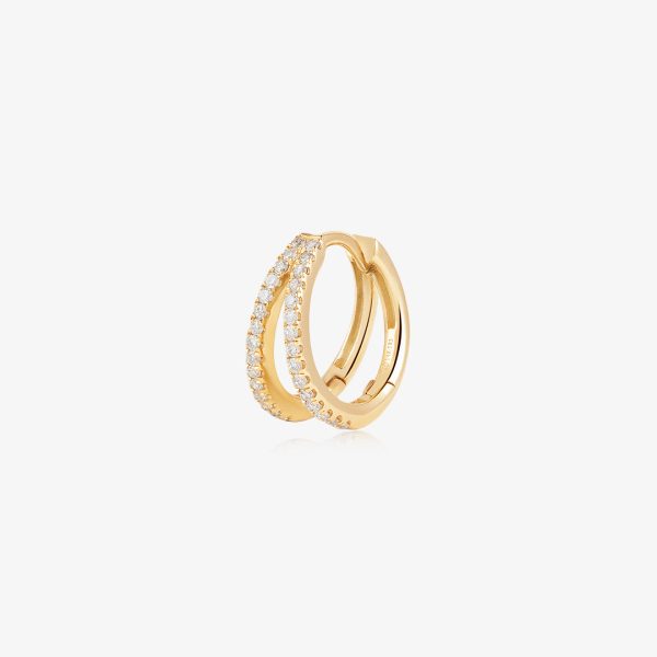 FINLEY | Lab Grown Diamond Double Row Huggie Hoop