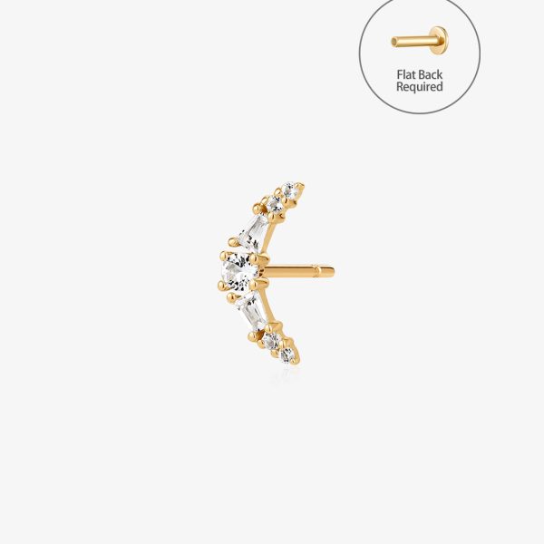 VIENNA | White Sapphire Stud Earring