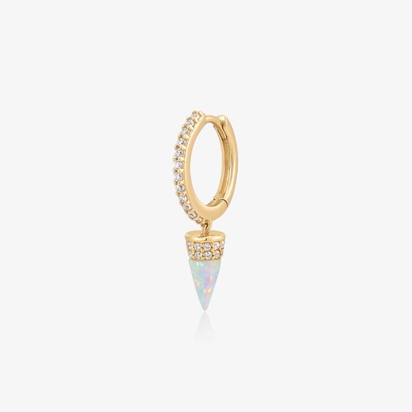 JANIS | Opal and Lab Grown Diamond Drop Huggie