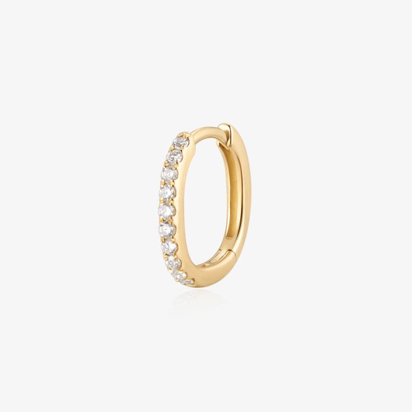 HALLIE | Bead Set Lab Grown Diamond Huggie
