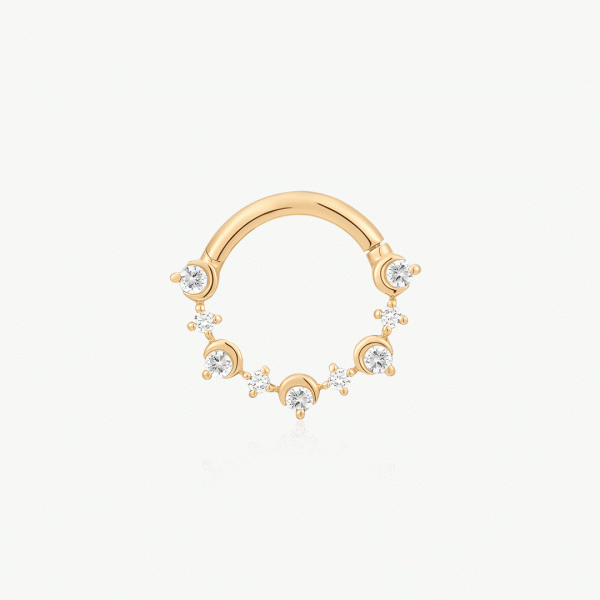 AMARA |  Bezel Half Moon Lab Grown Diamond Clicker