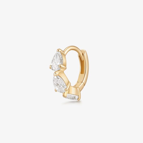 LEILANI | Triple Pear Lab Grown Diamond Single Huggie