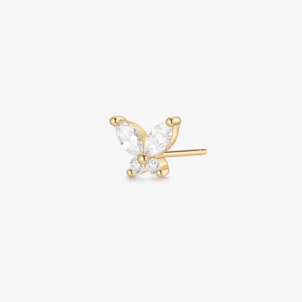 CASSANDRA | Marquise Lab Grown Diamond Butterfly Single Stud Earring