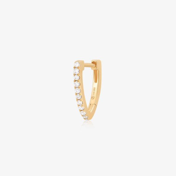 AZURA | Bead Set Lab Grown Diamond Huggie