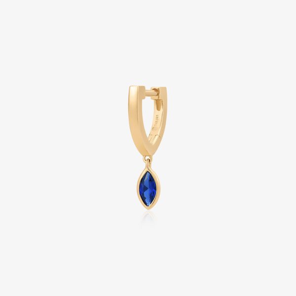 CIEL | Dangle Marquise Lab Grown Sapphire Huggie
