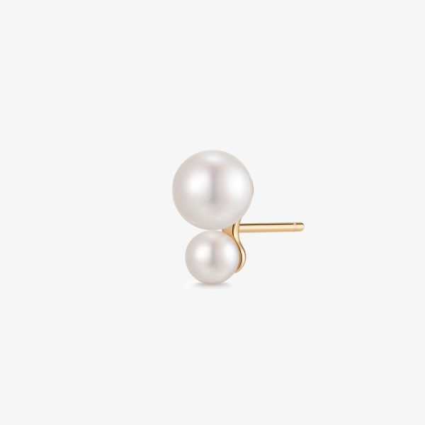 ALBA | Double Pearl Single Stud Earring