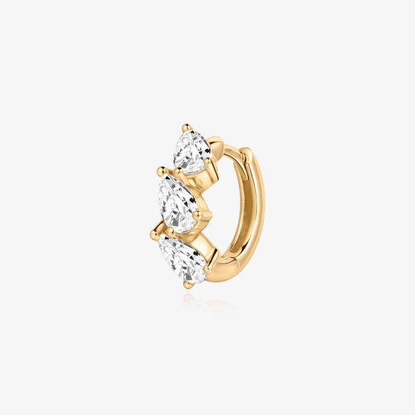 Marquise Trio Lab Grown Diamond Huggie Hoop (0.6 ct. tw.)