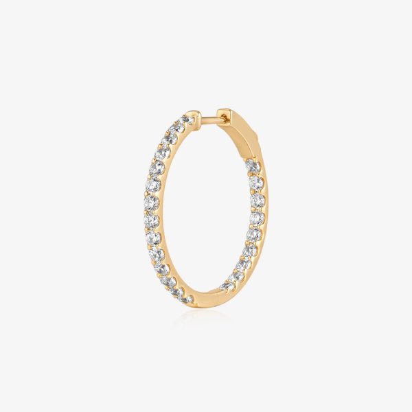 Lab Grown Diamond Pavé Single Hoop