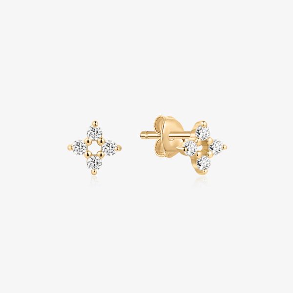 Floral Lab-Grown Diamond Studs