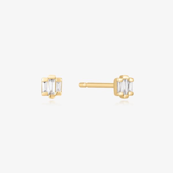Graduated Baguette Trilogy Lab-Grown Diamond Studs