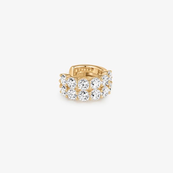 Double-Row Pavé Lab-Grown Diamond Ear Cuff