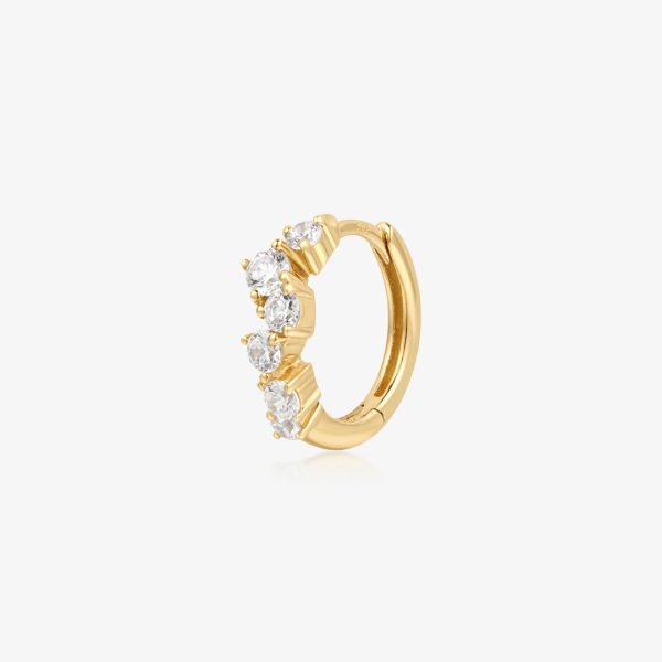 Zig-Zag Lab-Grown Diamond Huggie Hoop
