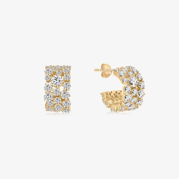 Openwork Lab-Grown Diamond Hoops
