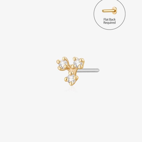 CLOVER | Diamond Threadless Flatback Earring