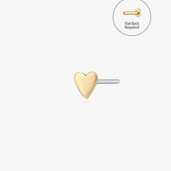 MINNIE | Heart Threadless Flatback Earring