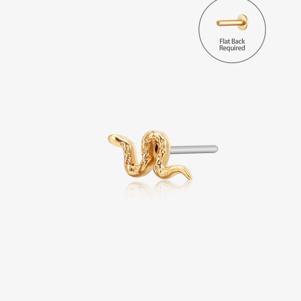 MEDUSA | Snake Threadless Flatback Earring