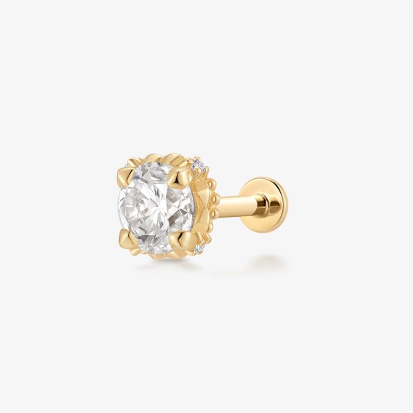 REMY | Lab Grown Diamond Accented Threaded Flatback