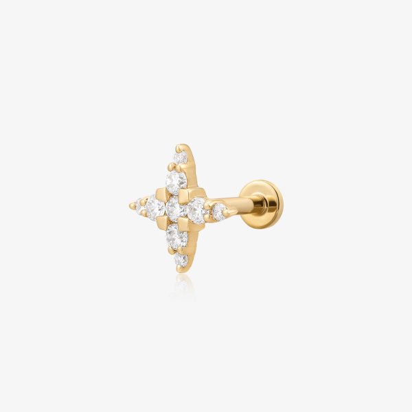 ODESSA | Lab Grown Diamond 4-Point Star Threaded with Flatback