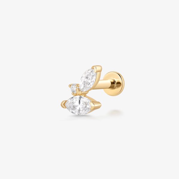 ARTEMIS | Marquise Lab Grown Diamond Threaded Flatback