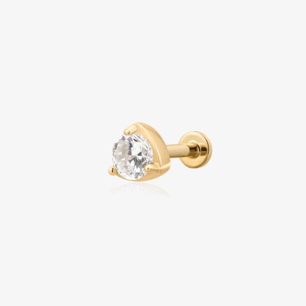 SERAPHINA | Lab Grown Solitaire Threaded with Flatback