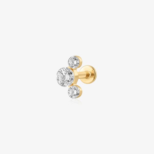 Lab Grown Diamond Cluster Flatback Stud