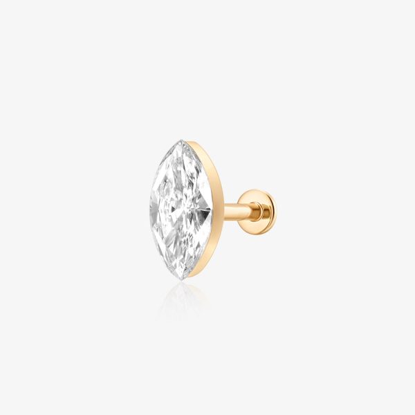 Marquise Lab Grown Diamond Flatback Stud