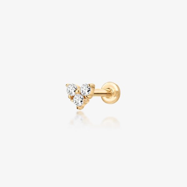 Diamond Trio Flatback Stud