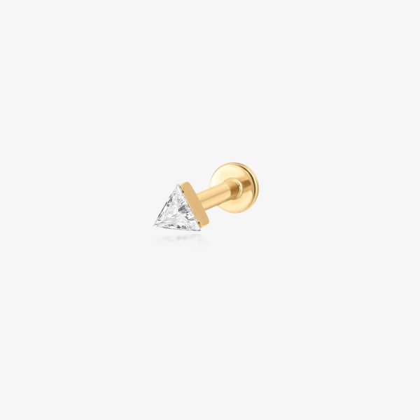 Triangle Lab-Grown Diamond Flatback Stud