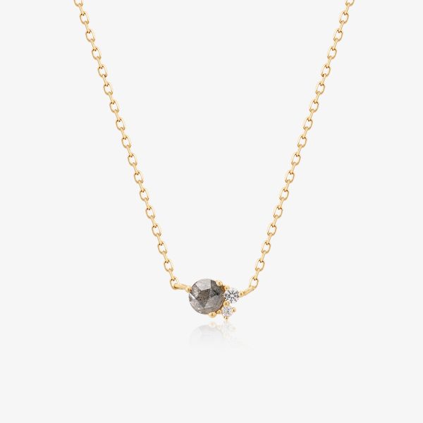 TWILA | Grey Diamond and White Sapphire Necklace