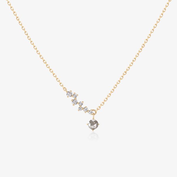 GENISIS | Grey Diamond and White Sapphire Constellation Necklace