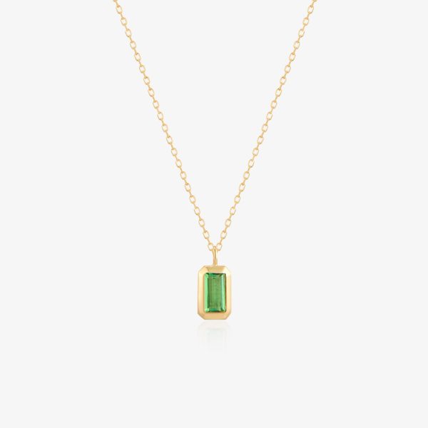 ASPEN | Tsavorite Bezel Necklace