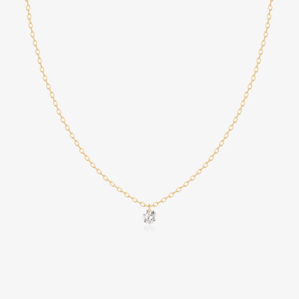 PIROUETTE | Single Floating Diamond Necklace