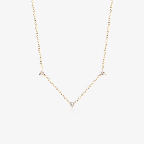 SANDRA | Natural Diamond Triple Station Necklace